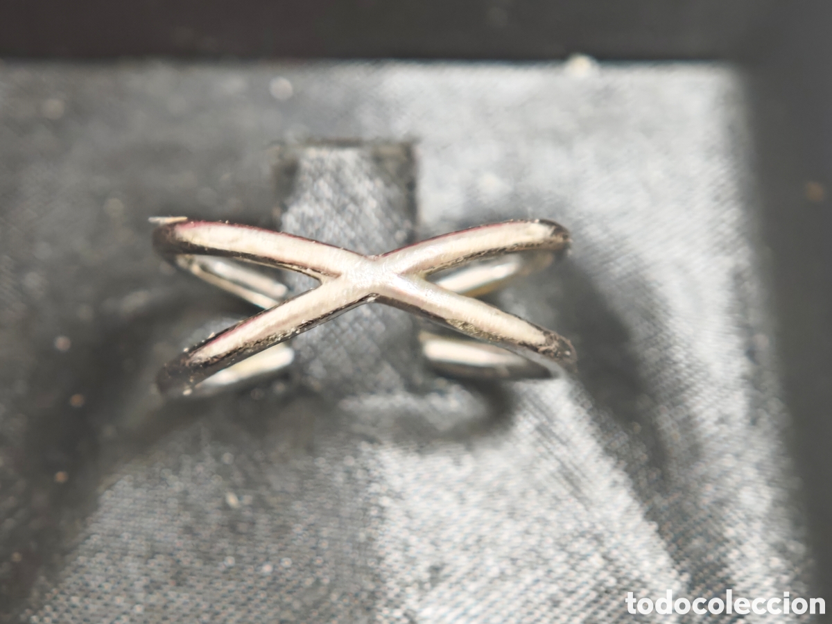 Joyeria: Anillo de plata de ley cruzado - Foto 4