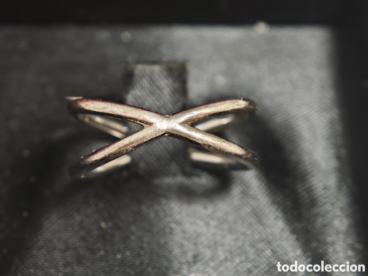 Joyeria: Anillo de plata de ley cruzado - Foto 1