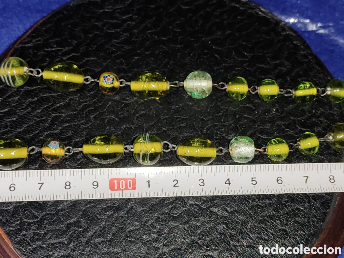 Joyeria: Collar de cristal de Murano verde.Vintagr. - Foto 3