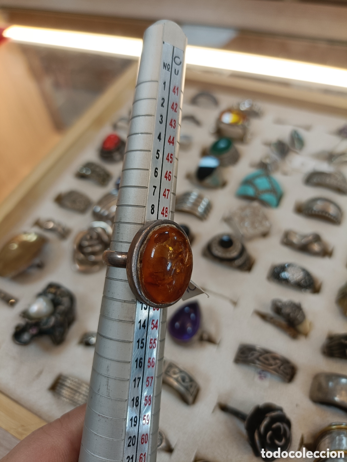 Joyeria: PRECIOSO ANILLO PLATA Y &Aacute;MBAR - Foto 6