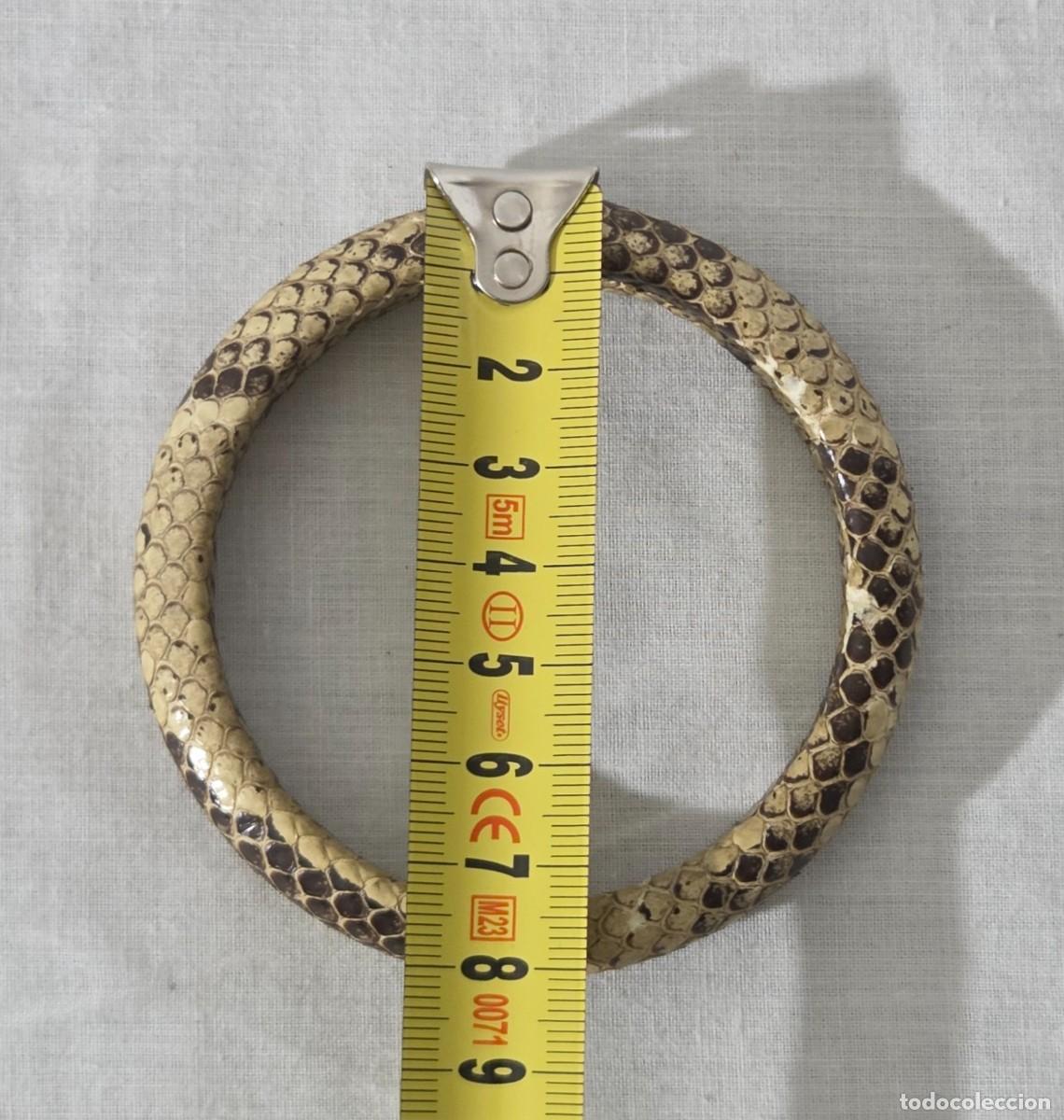 Joyeria: Pulsera rigida brazalete en piel de serpiente - Foto 9