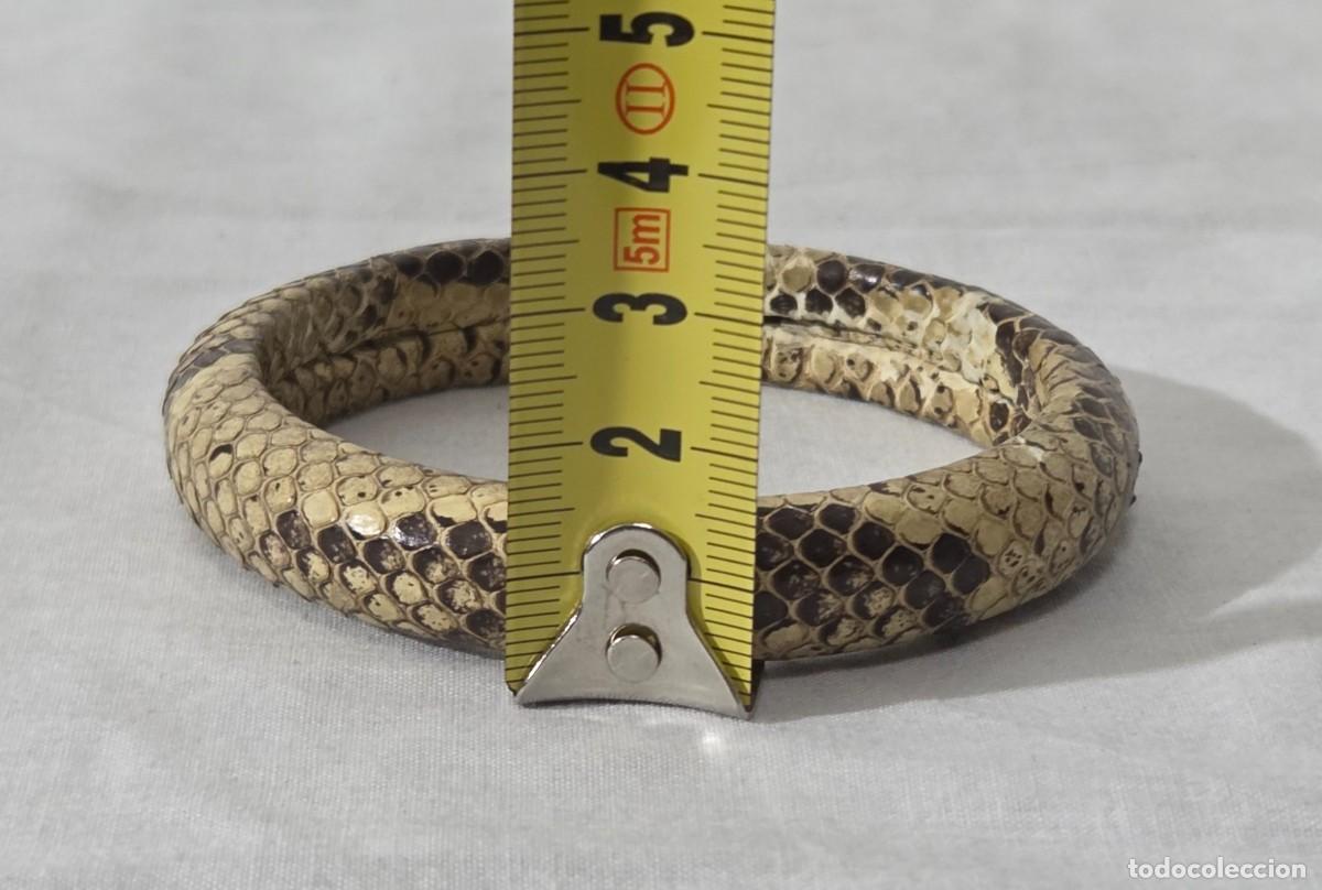 Joyeria: Pulsera rigida brazalete en piel de serpiente - Foto 10