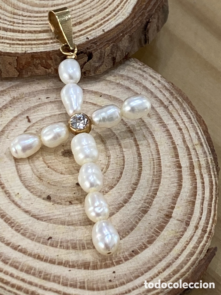 Joyeria: Cruz de perlas de r&iacute;o - Foto 4