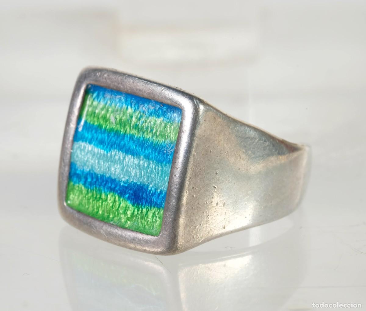 Joyeria: Anillo en plata esmaltada - Foto 1