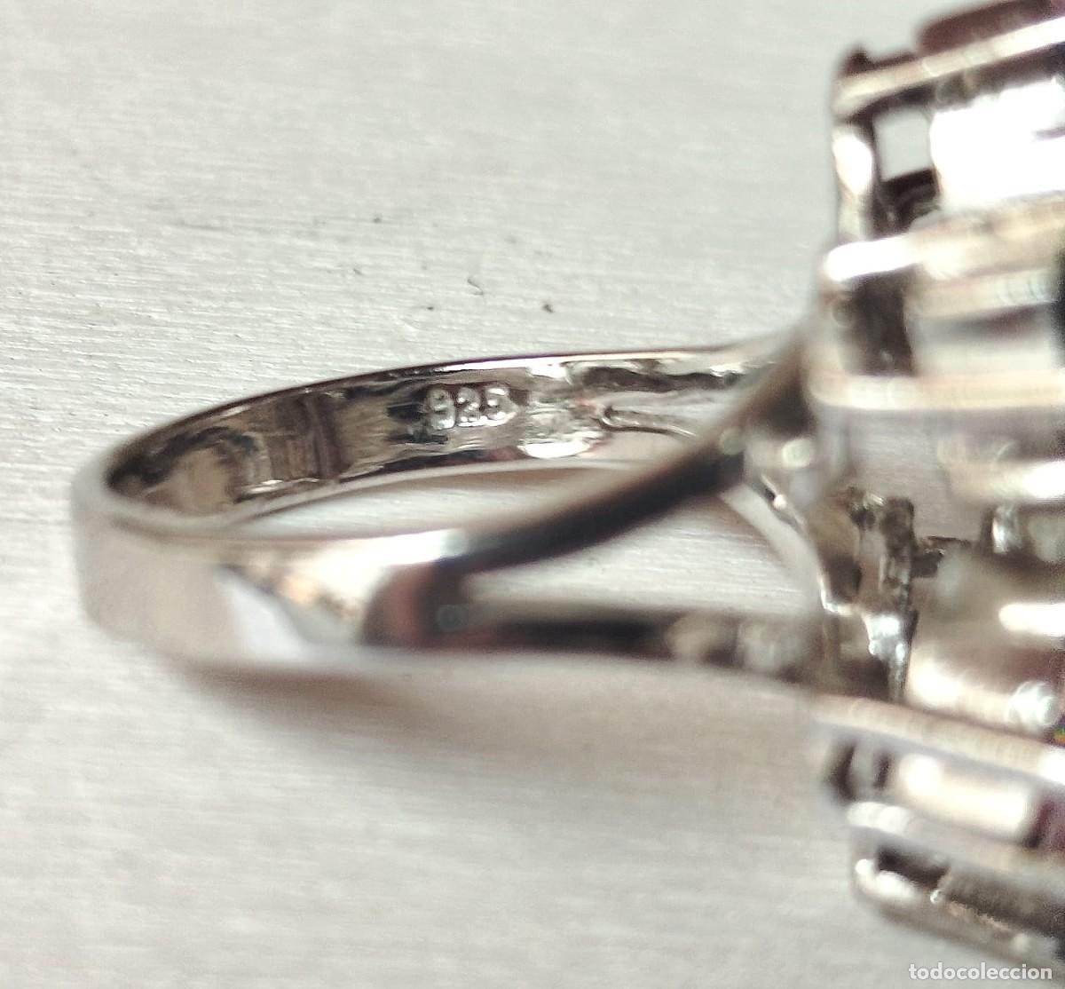 Joyeria: Anillo de plata flor circonitas - Foto 3