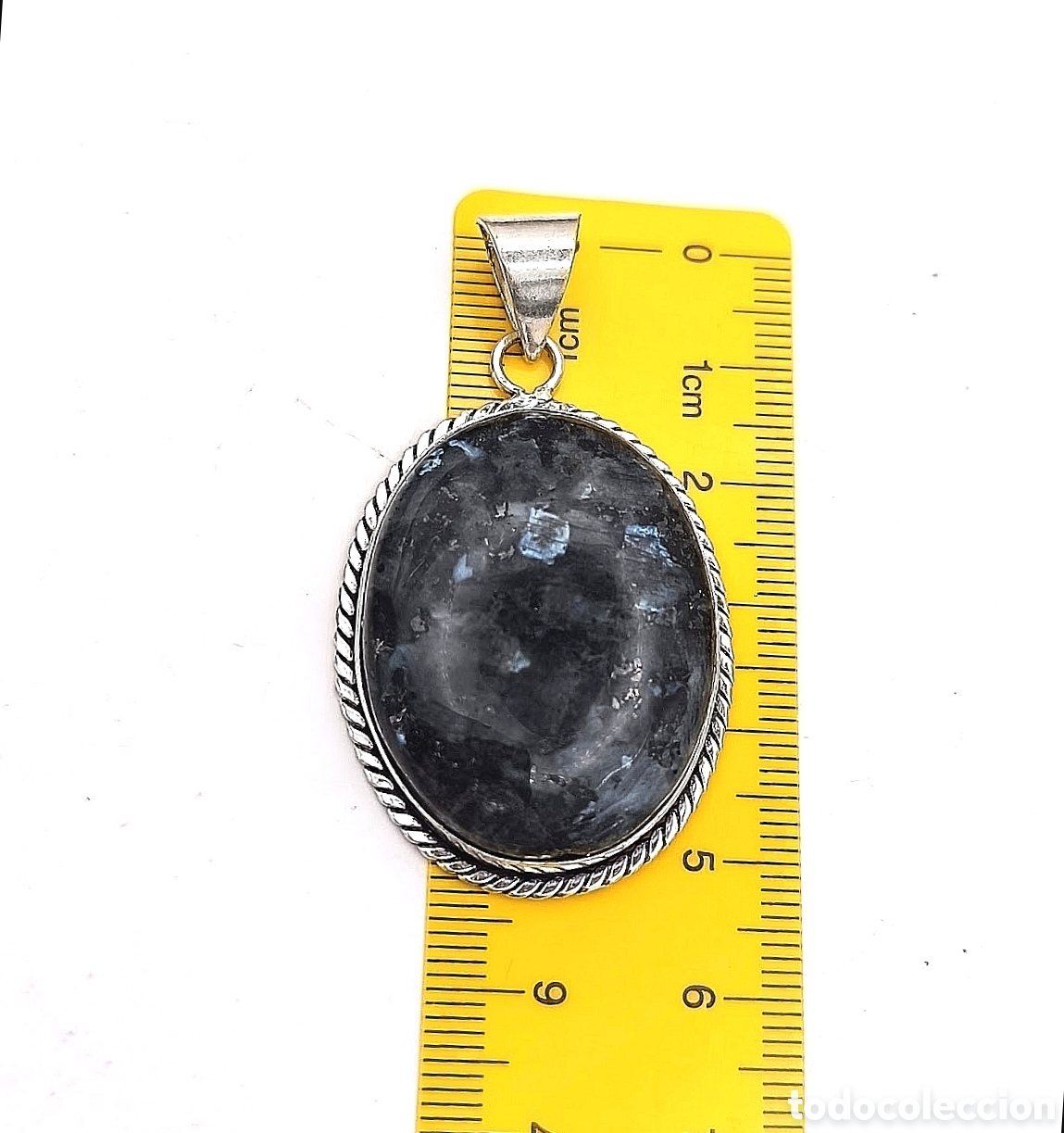 Joyeria: Collar de Larvikita en Ba&ntilde;o de Plata - Foto 4