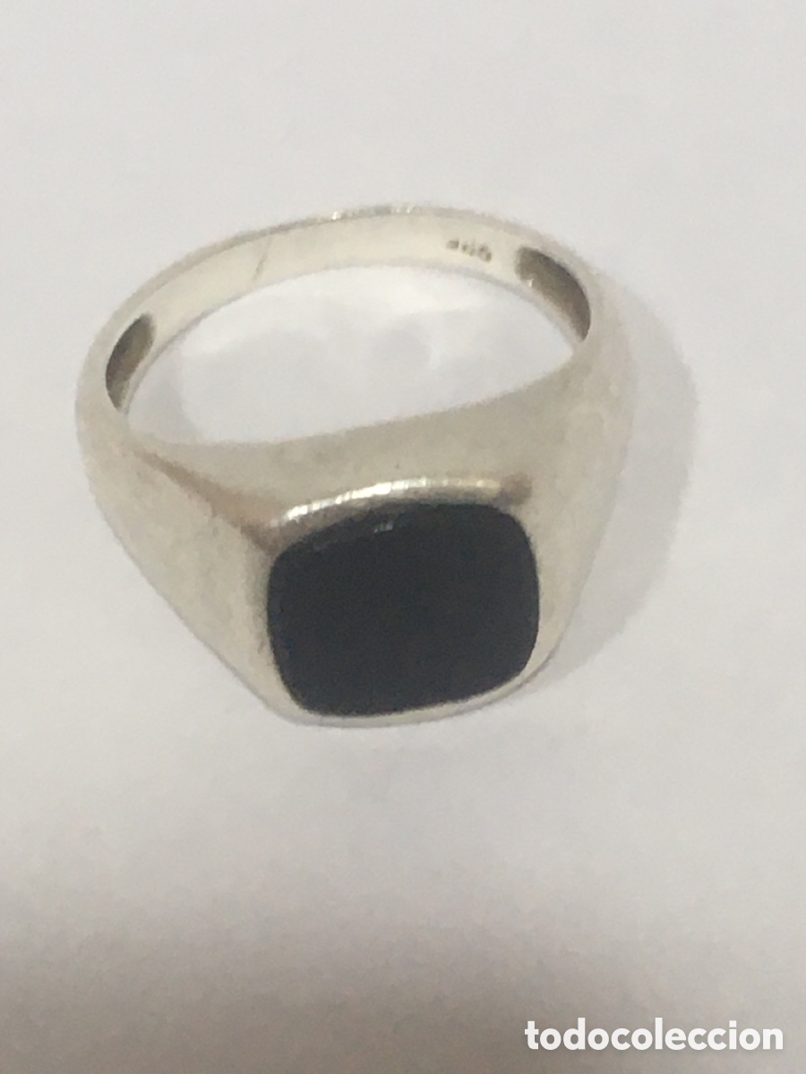 Joyeria: ANILLO PLATA Y ONIX PESA 4GR. - Foto 1