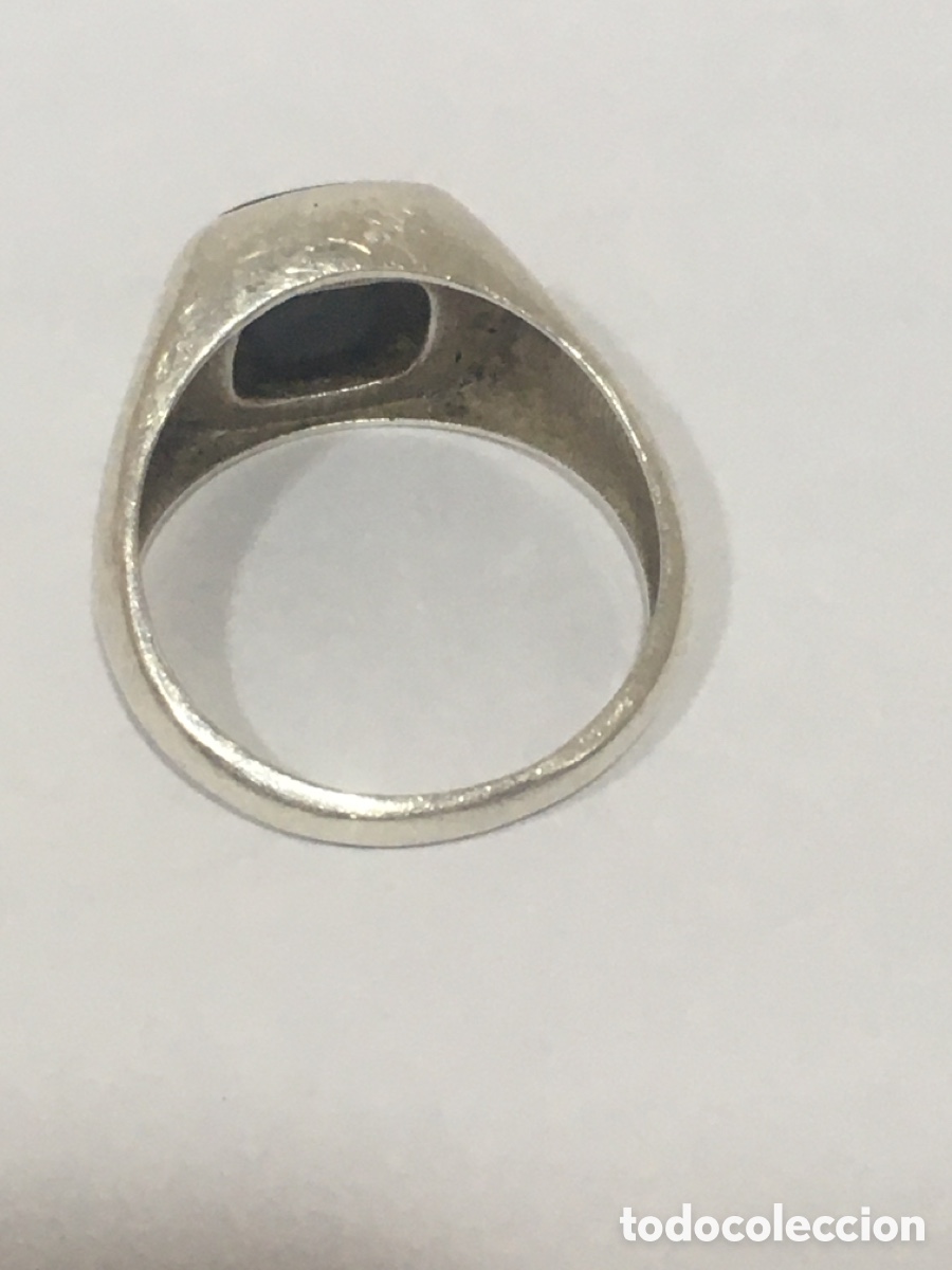 Joyeria: ANILLO PLATA Y ONIX PESA 4GR. - Foto 2