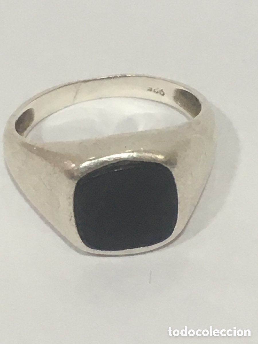 Joyeria: ANILLO PLATA Y ONIX PESA 4GR. - Foto 3