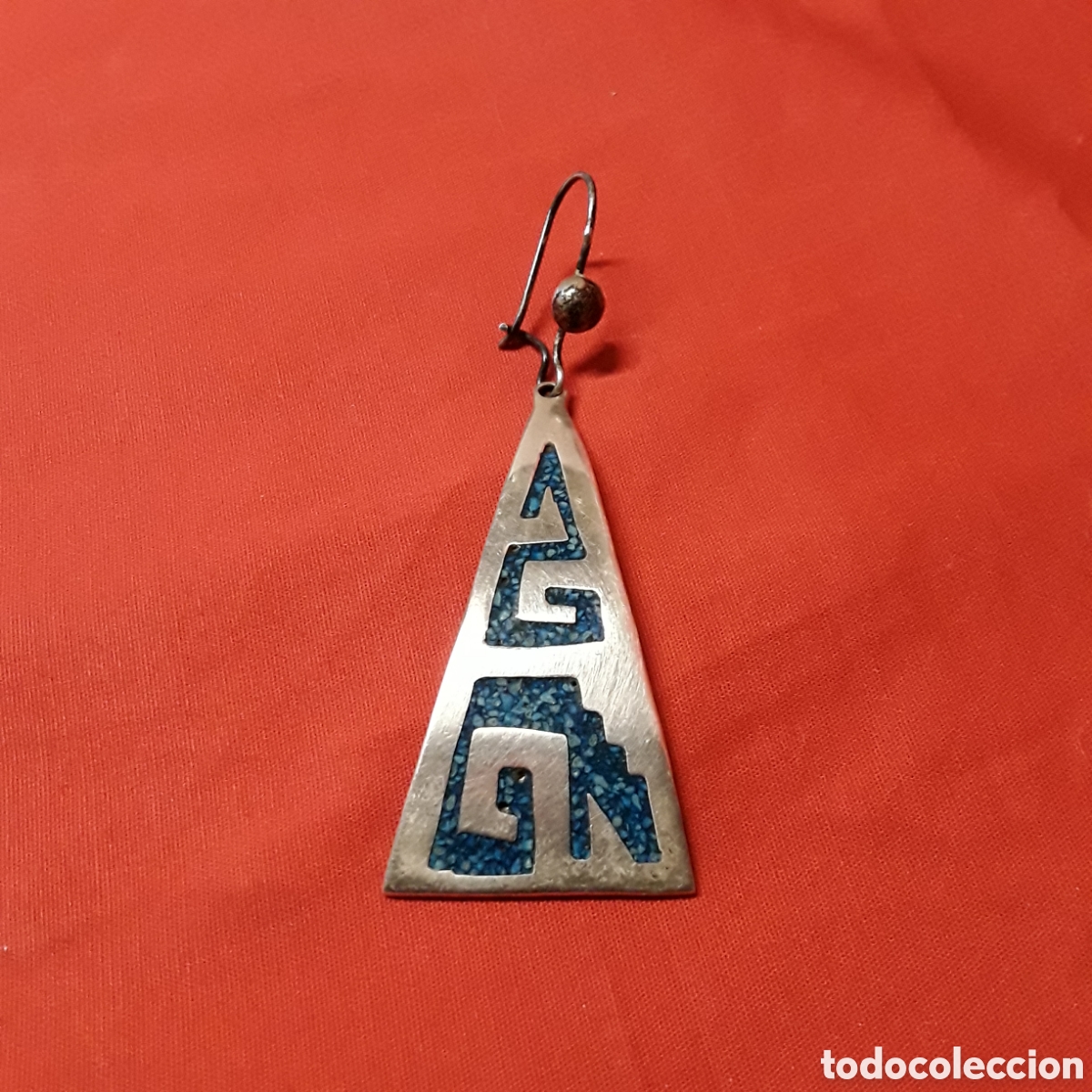 Joyeria: PENDIENTES DE PLATA 925 CON INCRUSTACIONES DE TURQUESA DE MEXICO - Foto 3