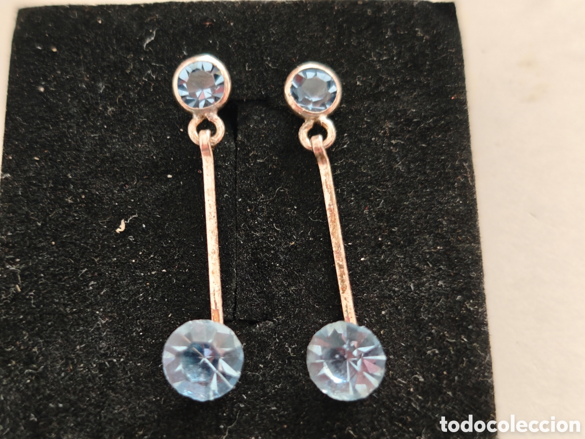 Joyeria: Pendientes de plata de ley y circonita azul - Foto 2