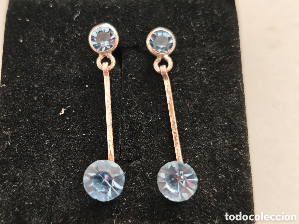 Joyeria: Pendientes de plata de ley y circonita azul - Foto 3