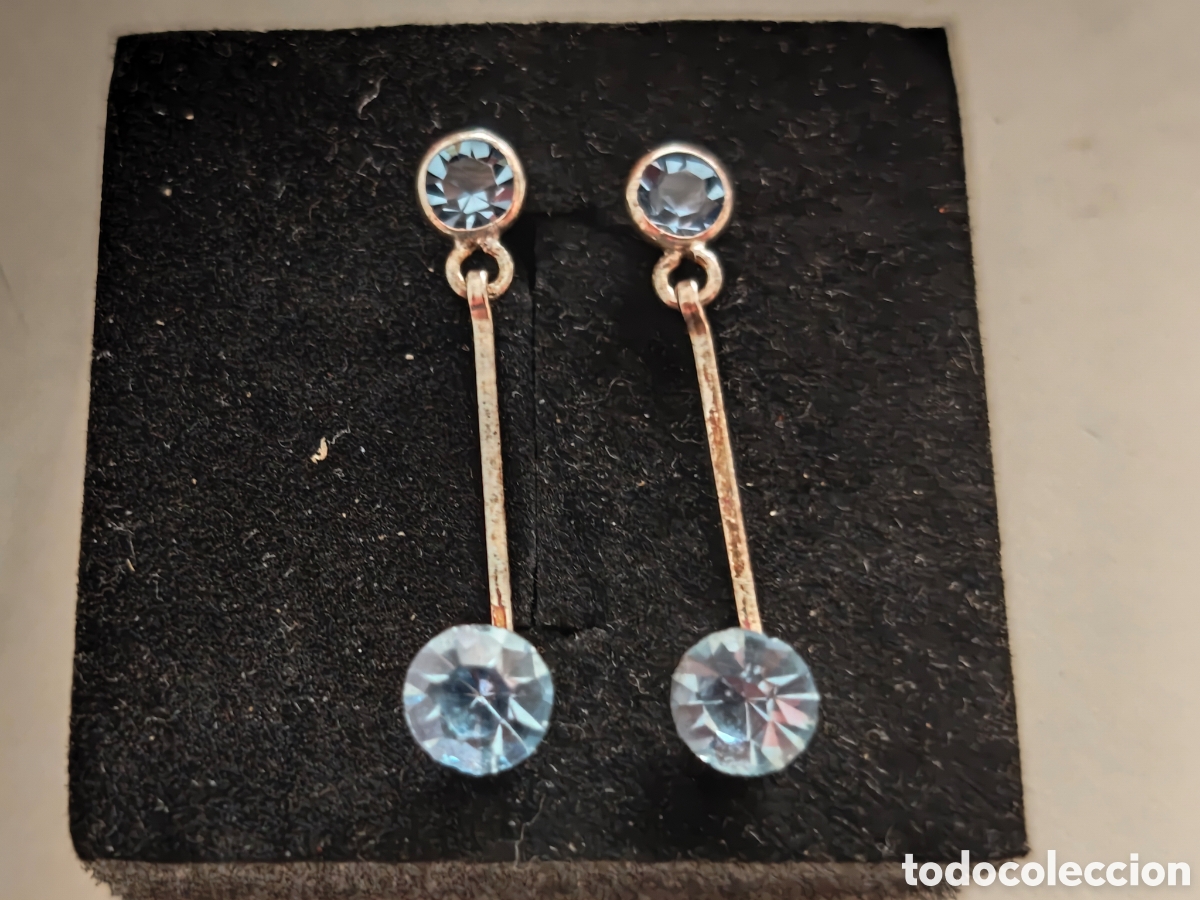 Joyeria: Pendientes de plata de ley y circonita azul - Foto 5