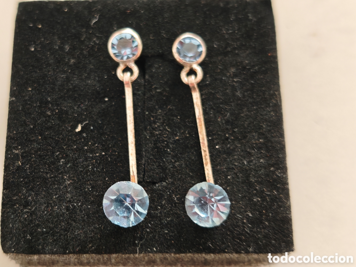 Joyeria: Pendientes de plata de ley y circonita azul - Foto 6