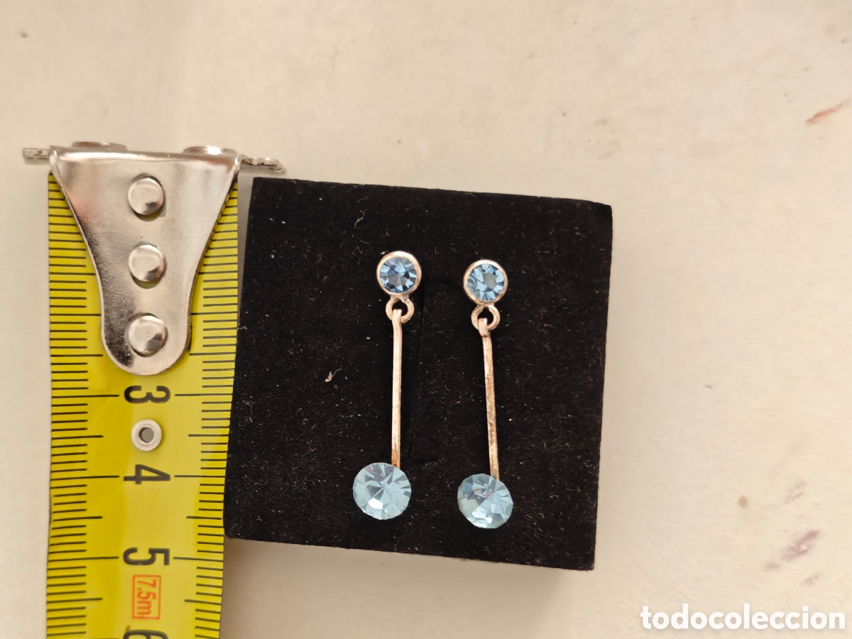Joyeria: Pendientes de plata de ley y circonita azul - Foto 7