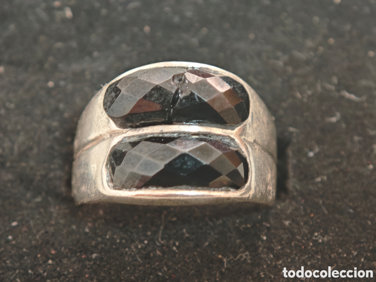 Joyeria: Anillo de plata de ley piedra negra - Foto 2