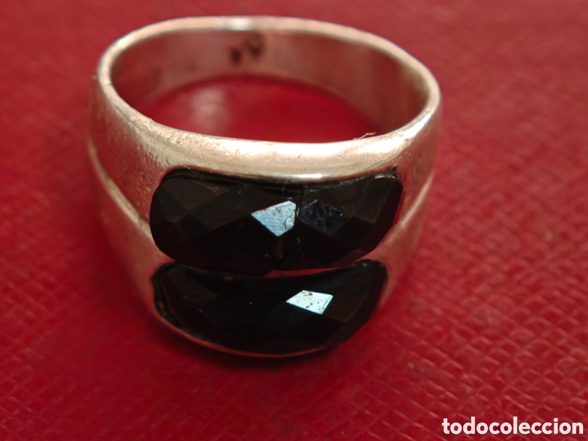 Joyeria: Anillo de plata de ley piedra negra - Foto 5