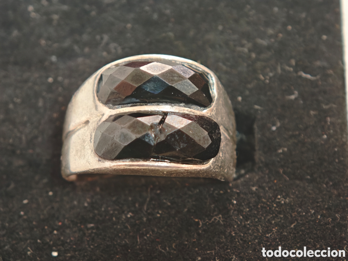 Joyeria: Anillo de plata de ley piedra negra - Foto 6