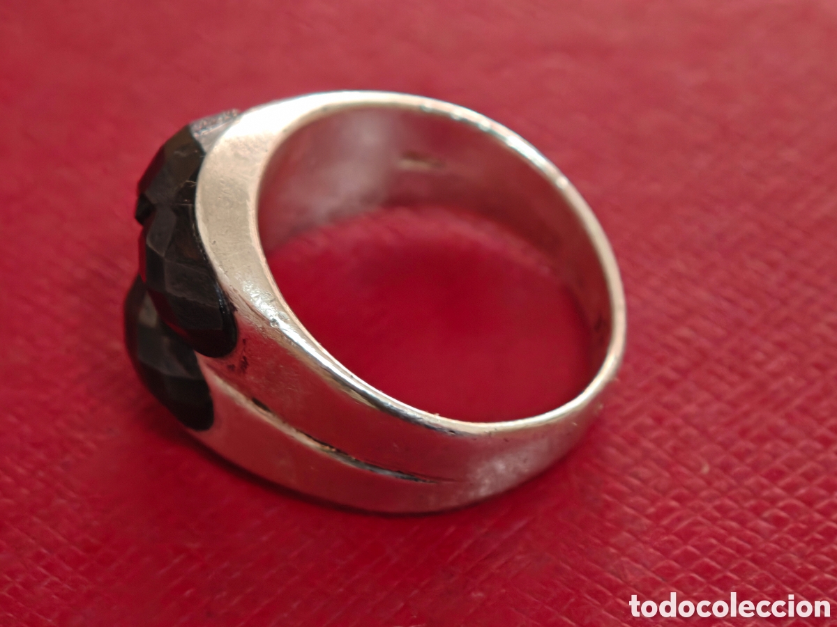 Joyeria: Anillo de plata de ley piedra negra - Foto 9