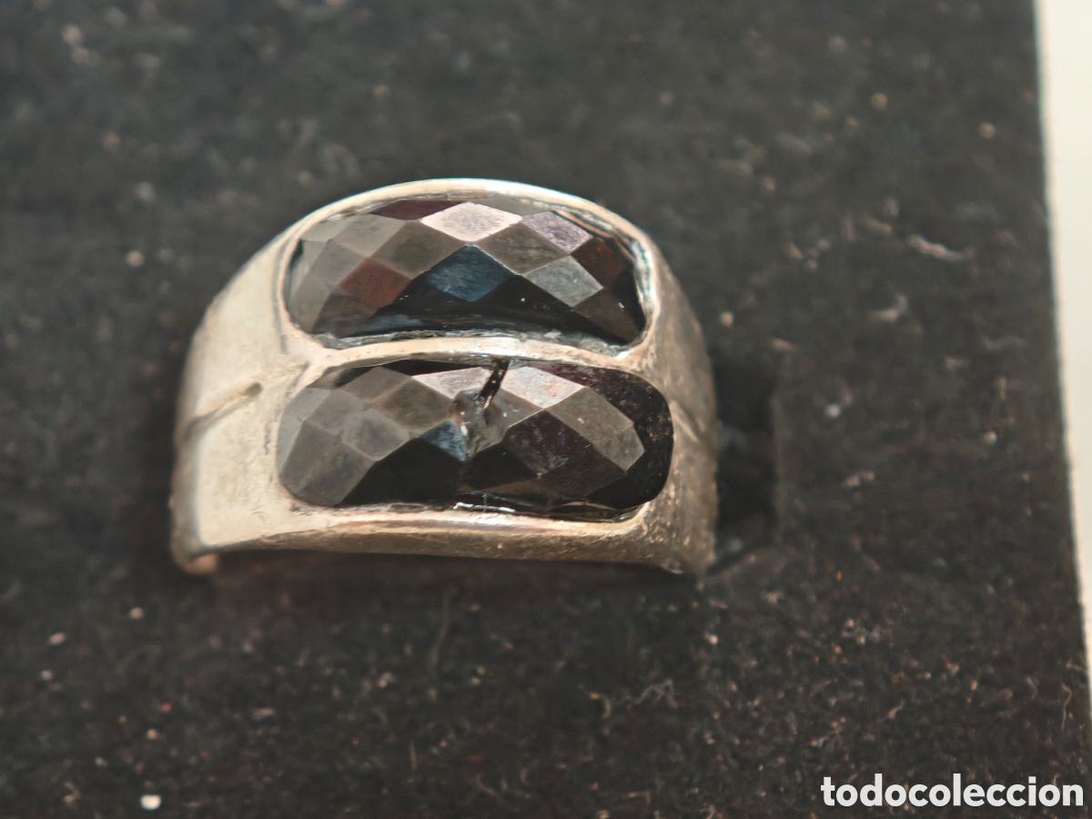 Joyeria: Anillo de plata de ley piedra negra - Foto 10