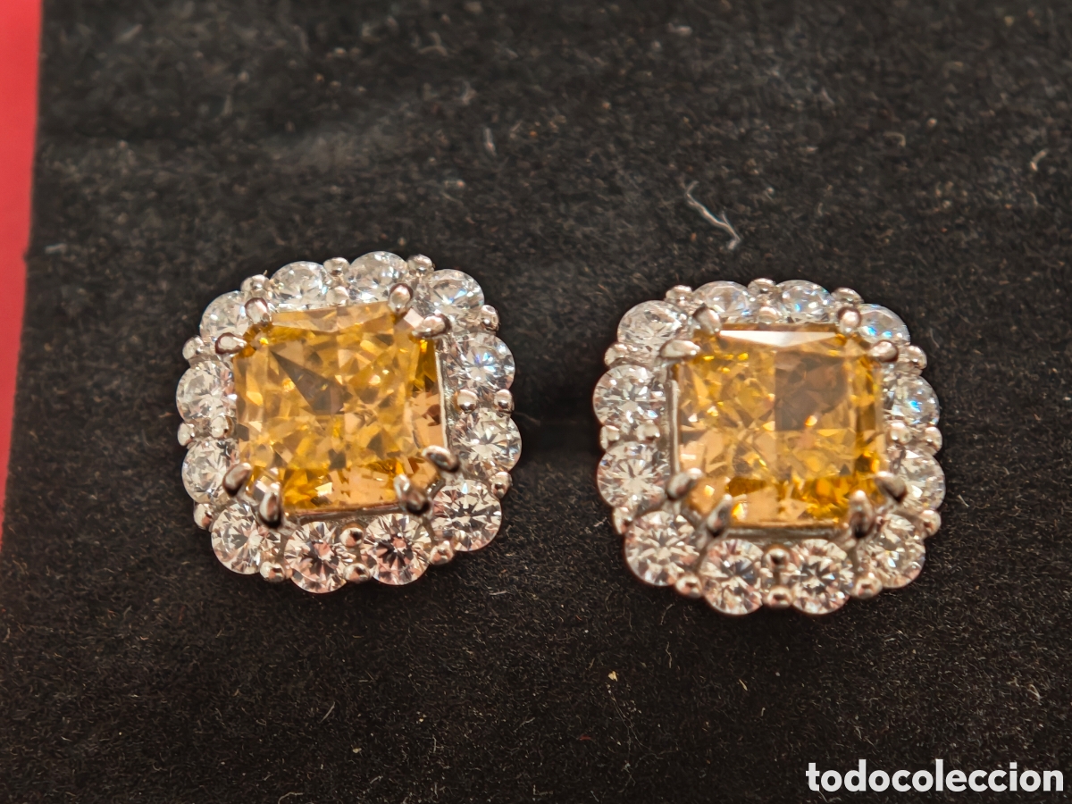 Joyeria: Pendientes de plata de ley y moissanita - Foto 2