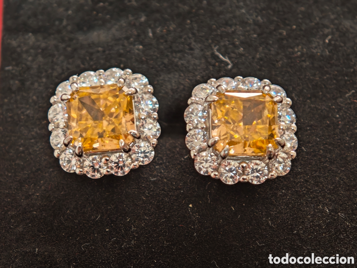 Joyeria: Pendientes de plata de ley y moissanita - Foto 1