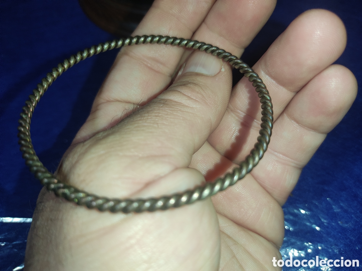 Joyeria: Pulsera plateada entrelazada.Vintage. - Foto 2