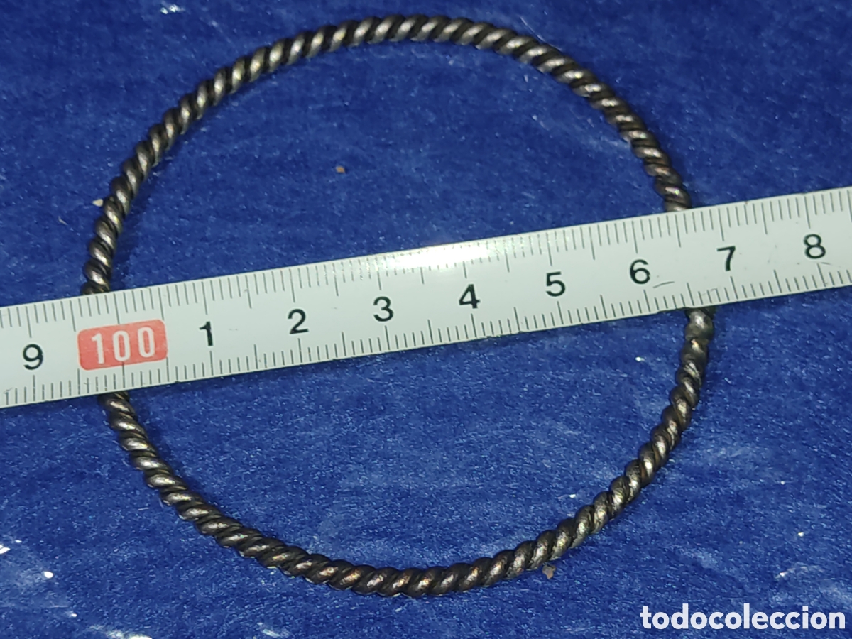 Joyeria: Pulsera plateada entrelazada.Vintage. - Foto 4