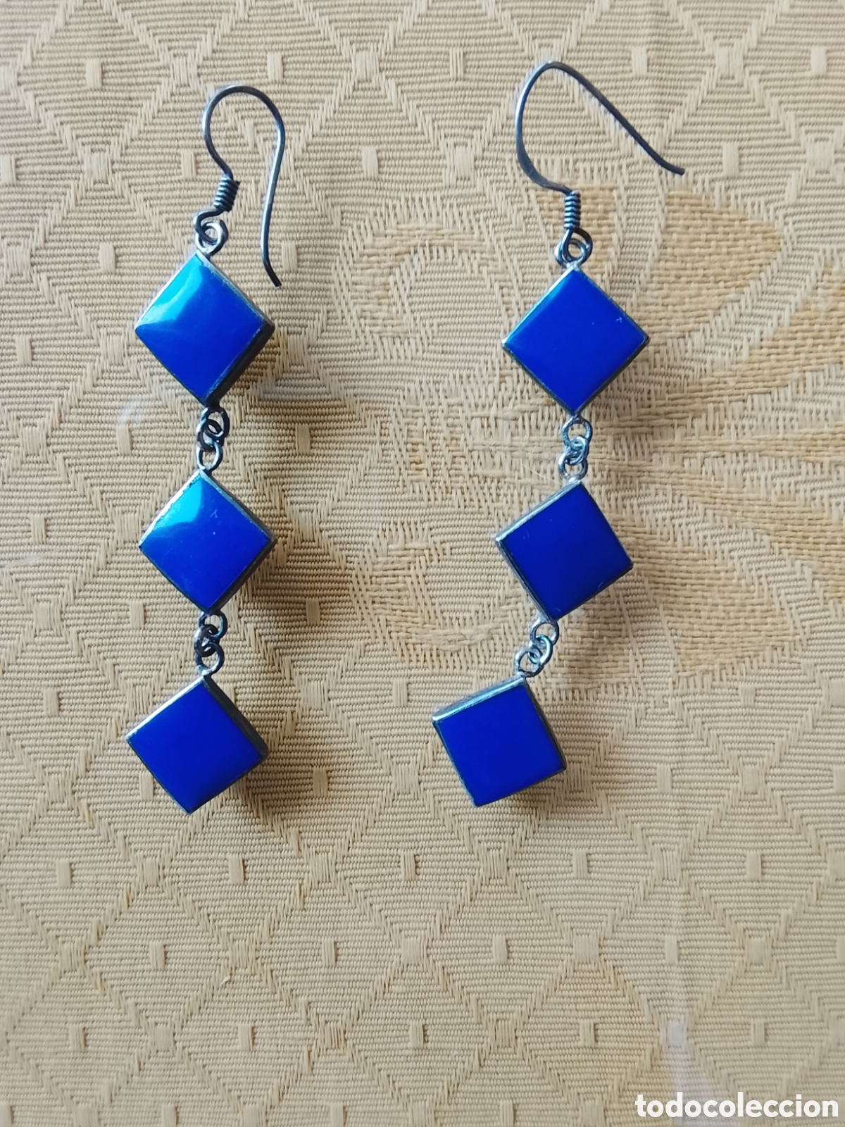 Joyeria: Pendientes plata con azuritas - Foto 1