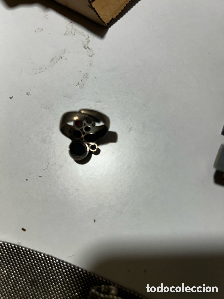 Joyeria: Anillo ajustable plata y lapisl&aacute;zuli turquesa coral y &oacute;nix - Foto 3