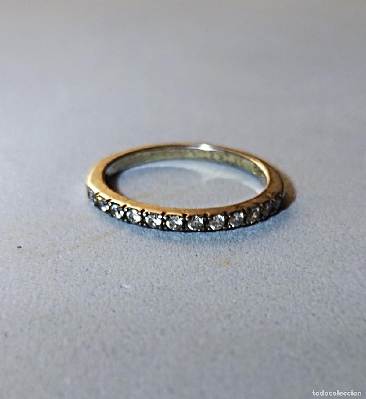 Joyeria: Anillo de plata de ley con circonitas. - Foto 1