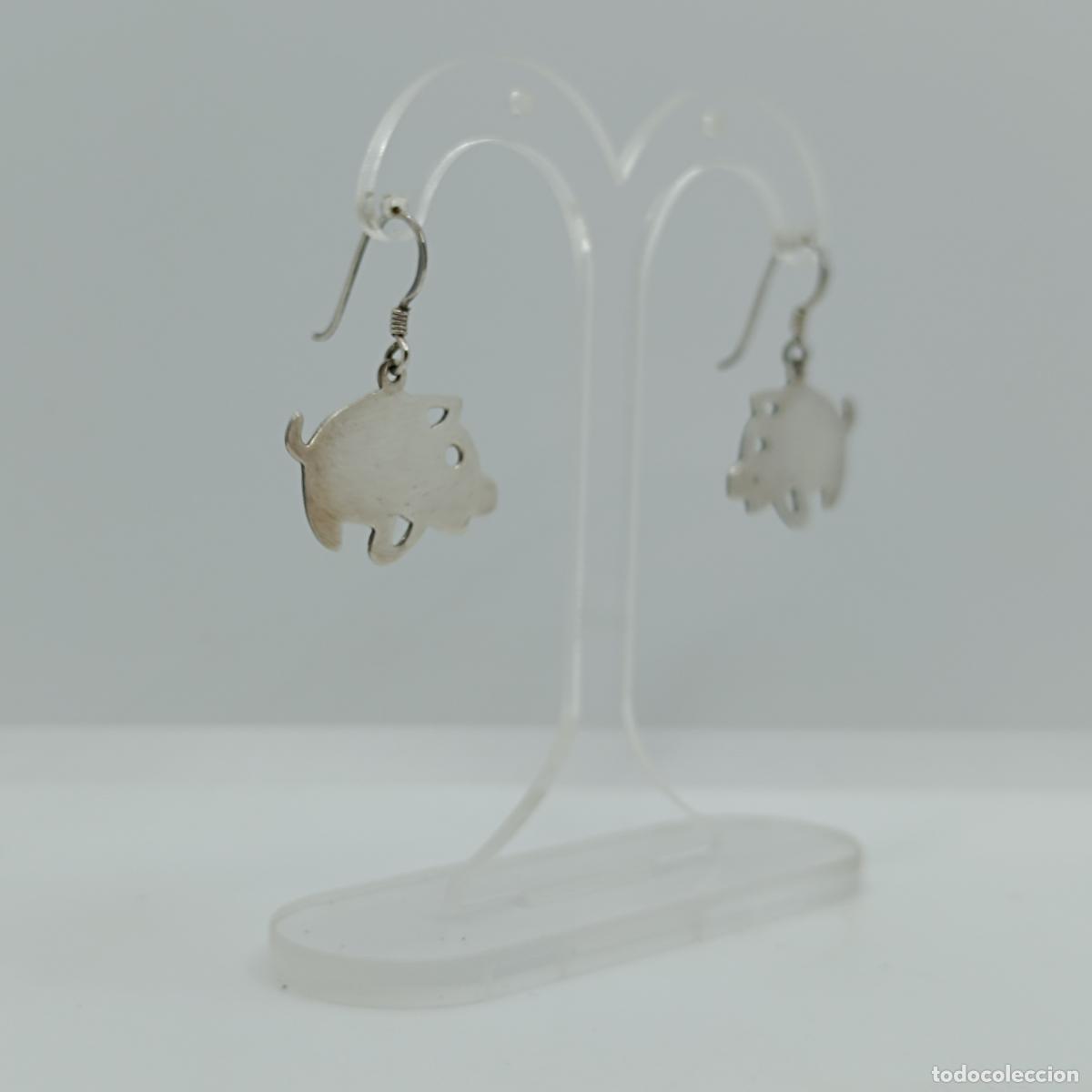 Joyeria: Simp&aacute;ticos pendientes de cerditos en plata de primera ley 925. - Foto 3
