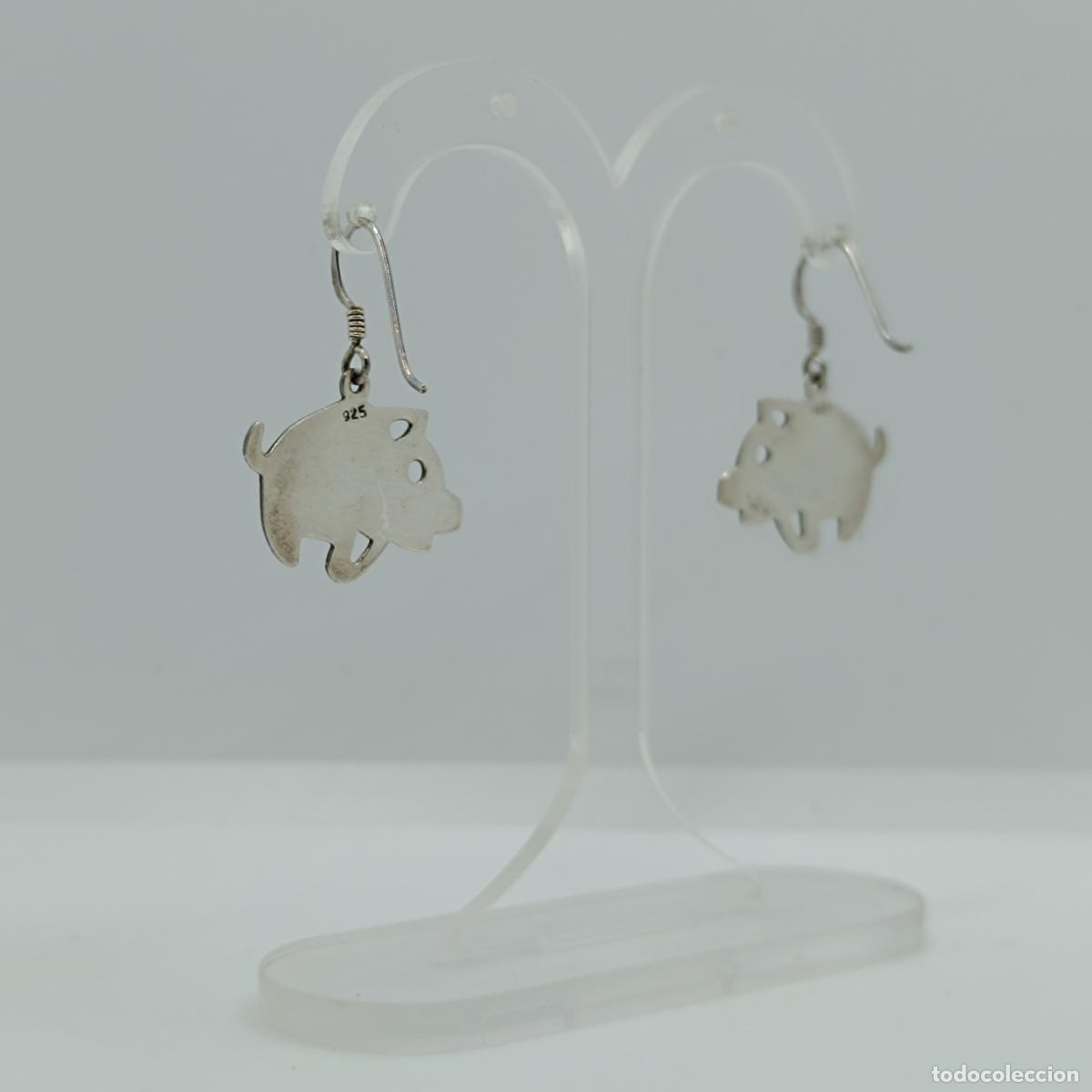 Joyeria: Simp&aacute;ticos pendientes de cerditos en plata de primera ley 925. - Foto 6