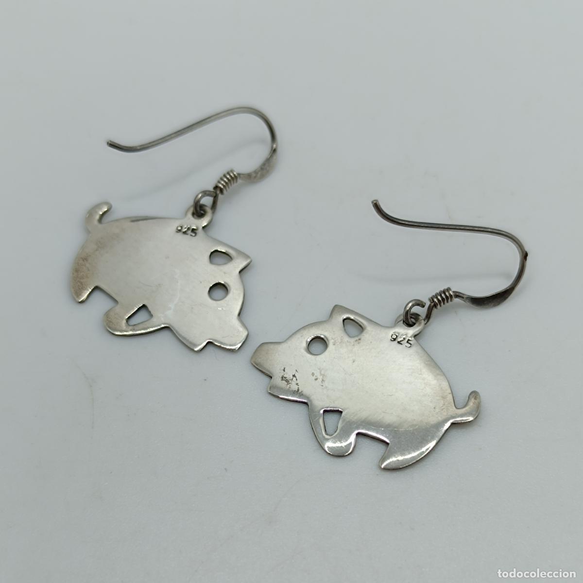 Joyeria: Simp&aacute;ticos pendientes de cerditos en plata de primera ley 925. - Foto 1