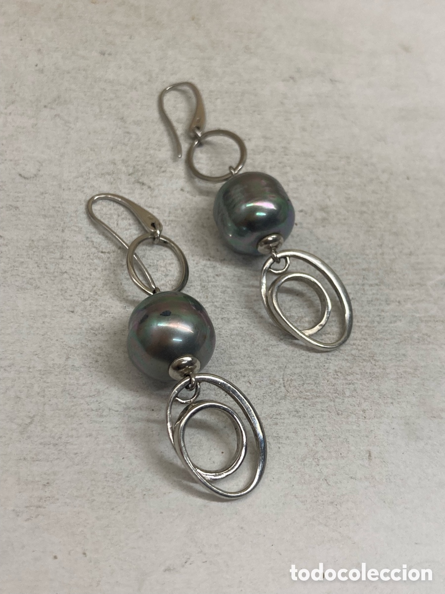 Joyeria: Pendientes de plata y perlas P338 - Foto 1
