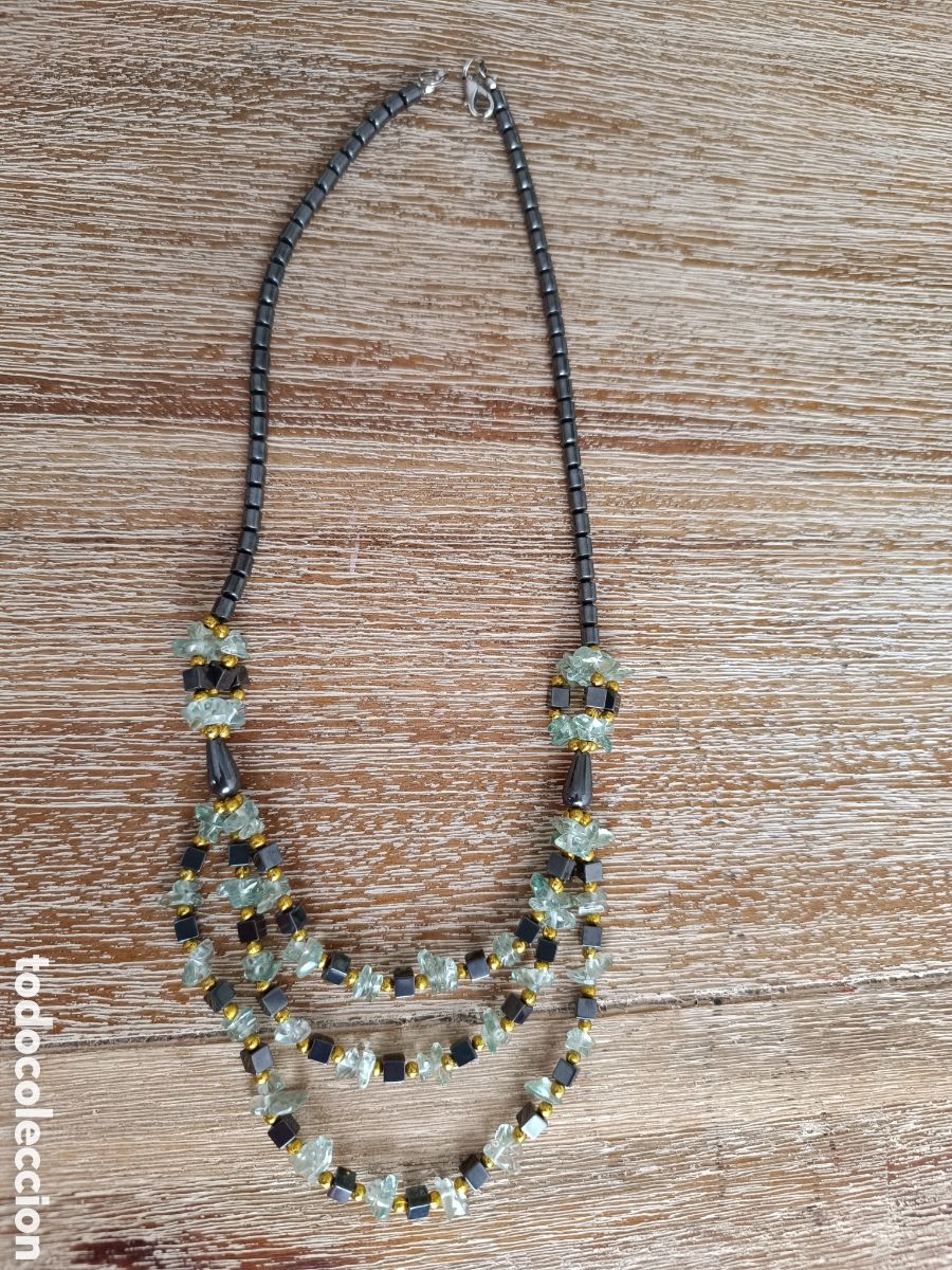 Joyeria: Collar piedras gris y verde - Foto 2