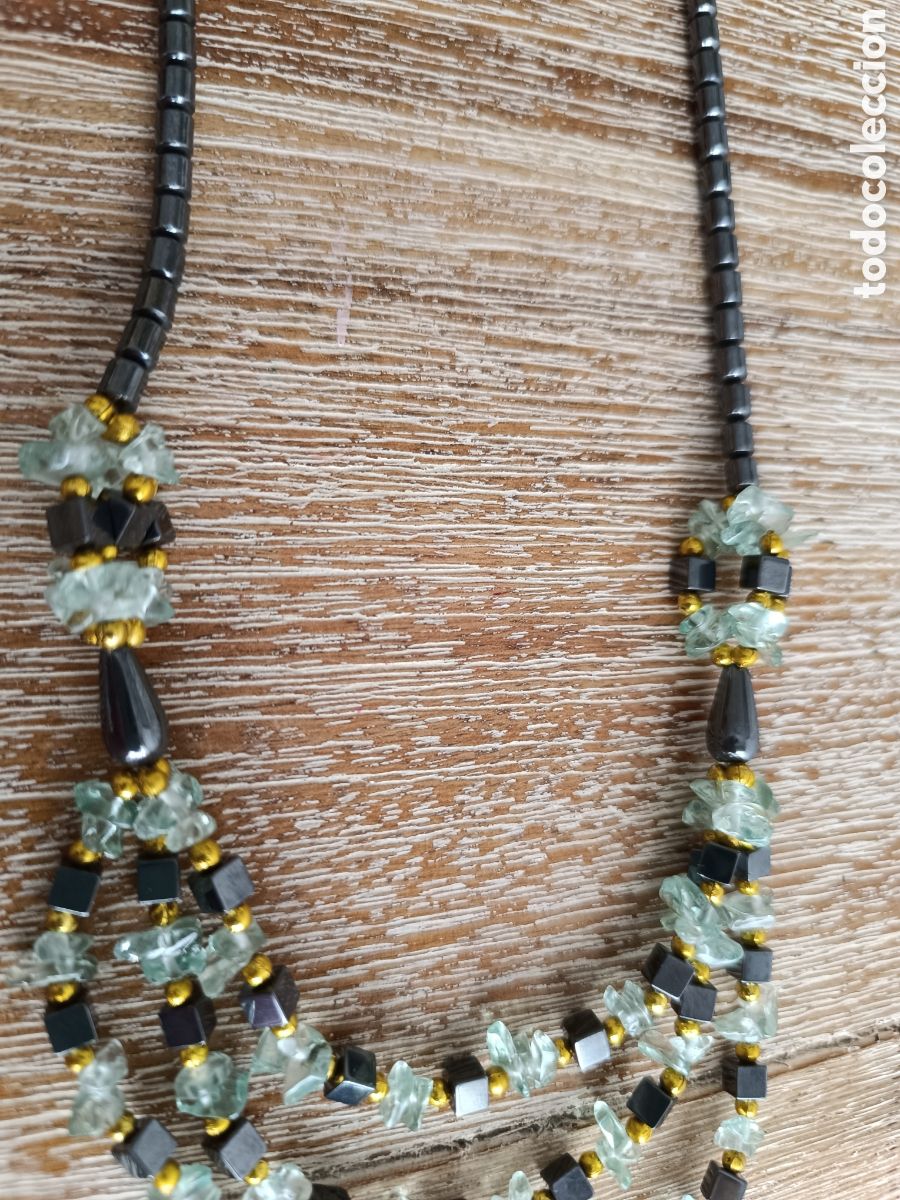 Joyeria: Collar piedras gris y verde - Foto 4