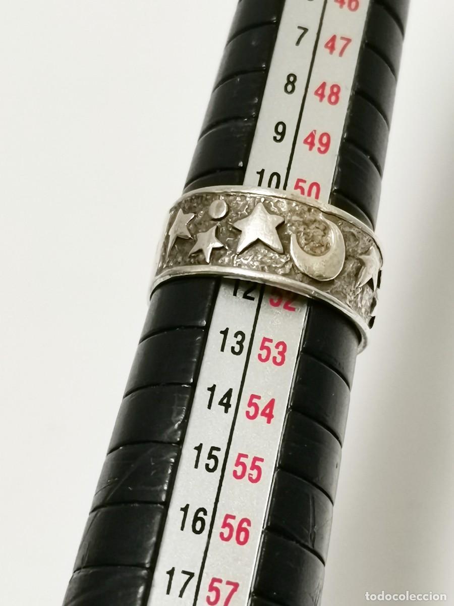 Joyeria: anillo vintage de plata de ley con relieves - Foto 4