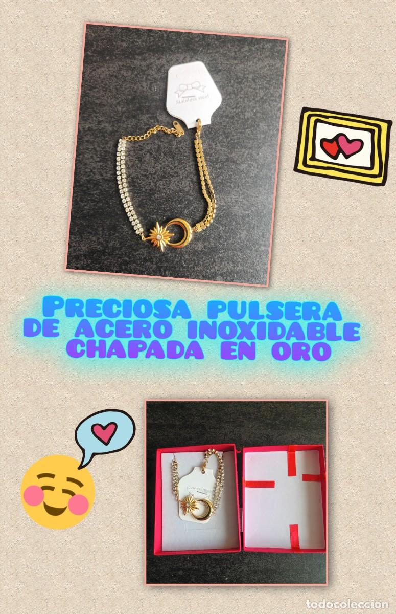 Joyeria: Pulsera NUEVA de Acero Inoxidable chapada en oro. - Foto 1