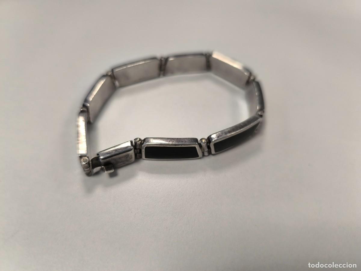 Joyeria: Pulsera de plata y obsidiana - Foto 1