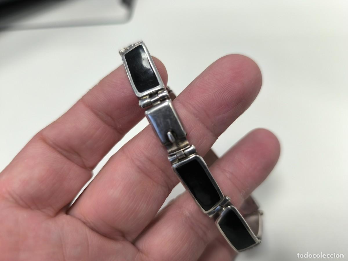 Joyeria: Pulsera de plata y obsidiana - Foto 2