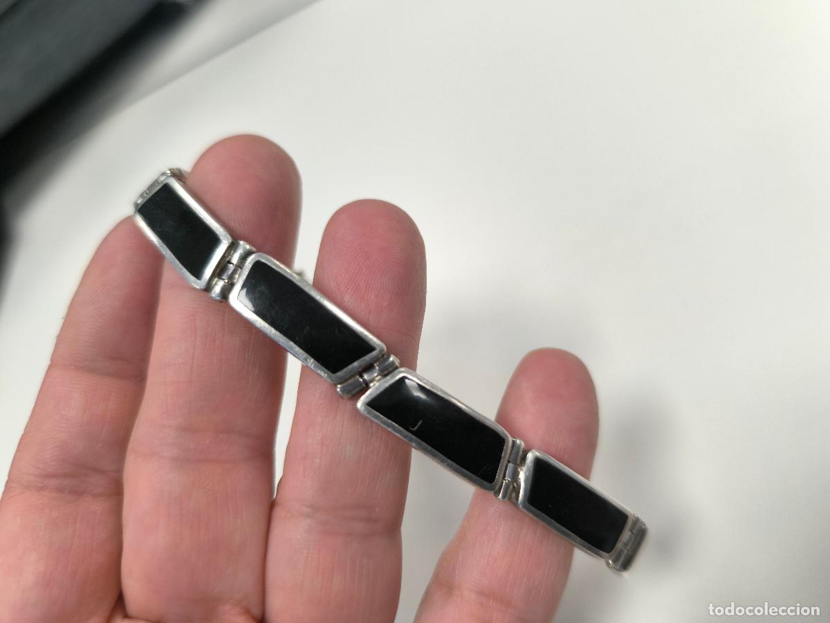 Joyeria: Pulsera de plata y obsidiana - Foto 5