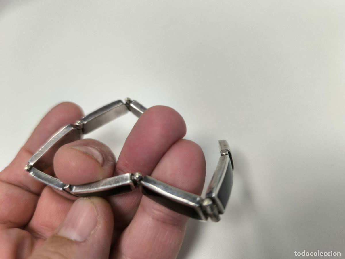 Joyeria: Pulsera de plata y obsidiana - Foto 6