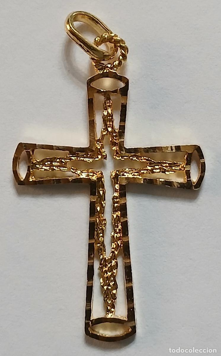 Joyeria: Cruz de ORO de 750 mil&eacute;simas. - Foto 2