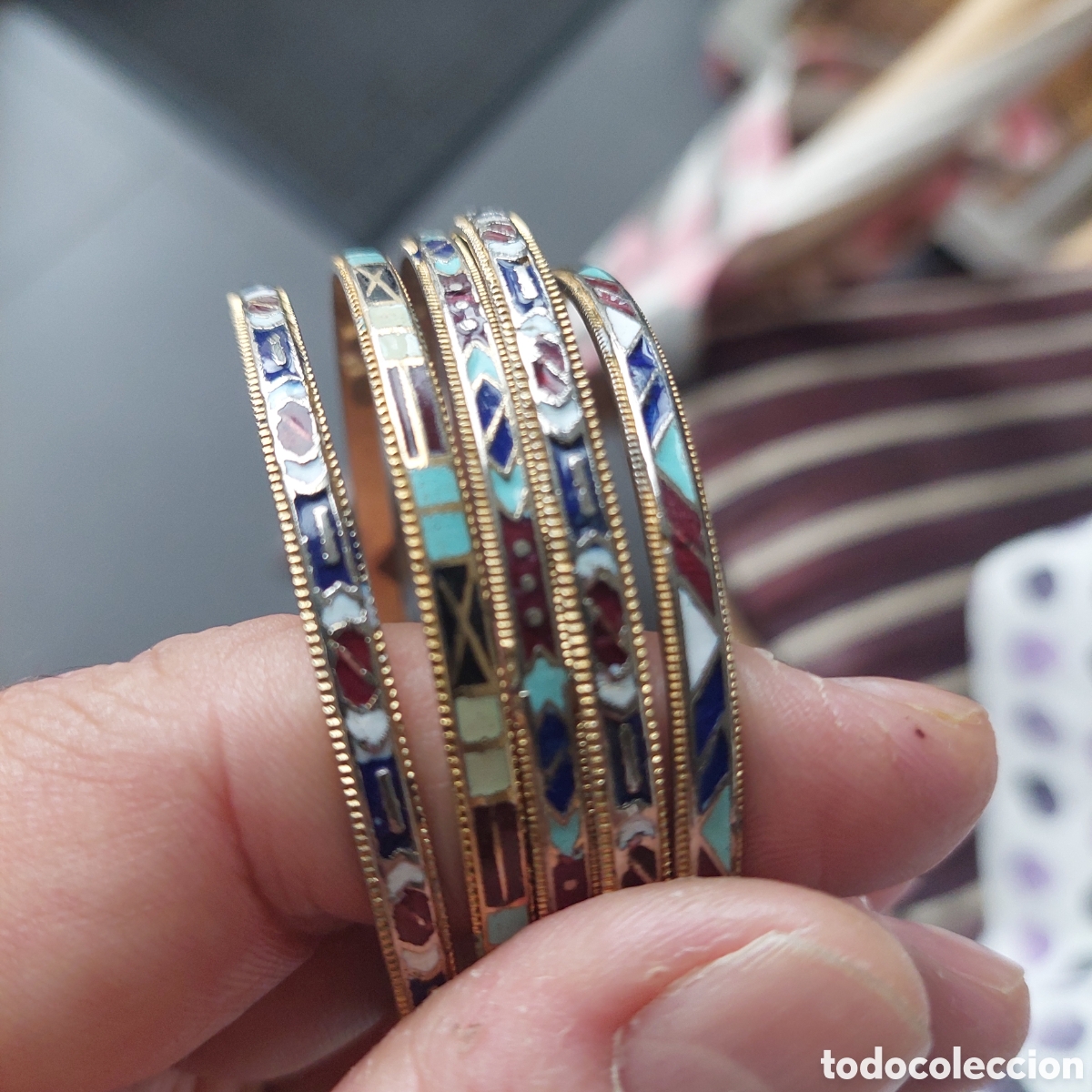 Joyeria: 5 pulseras pintadas esmalt - Foto 1