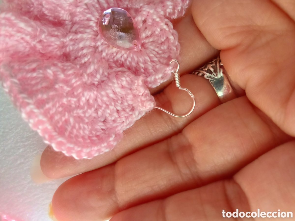 Joyeria: Pendientes crochet enganche chap en plata 925 - Foto 2