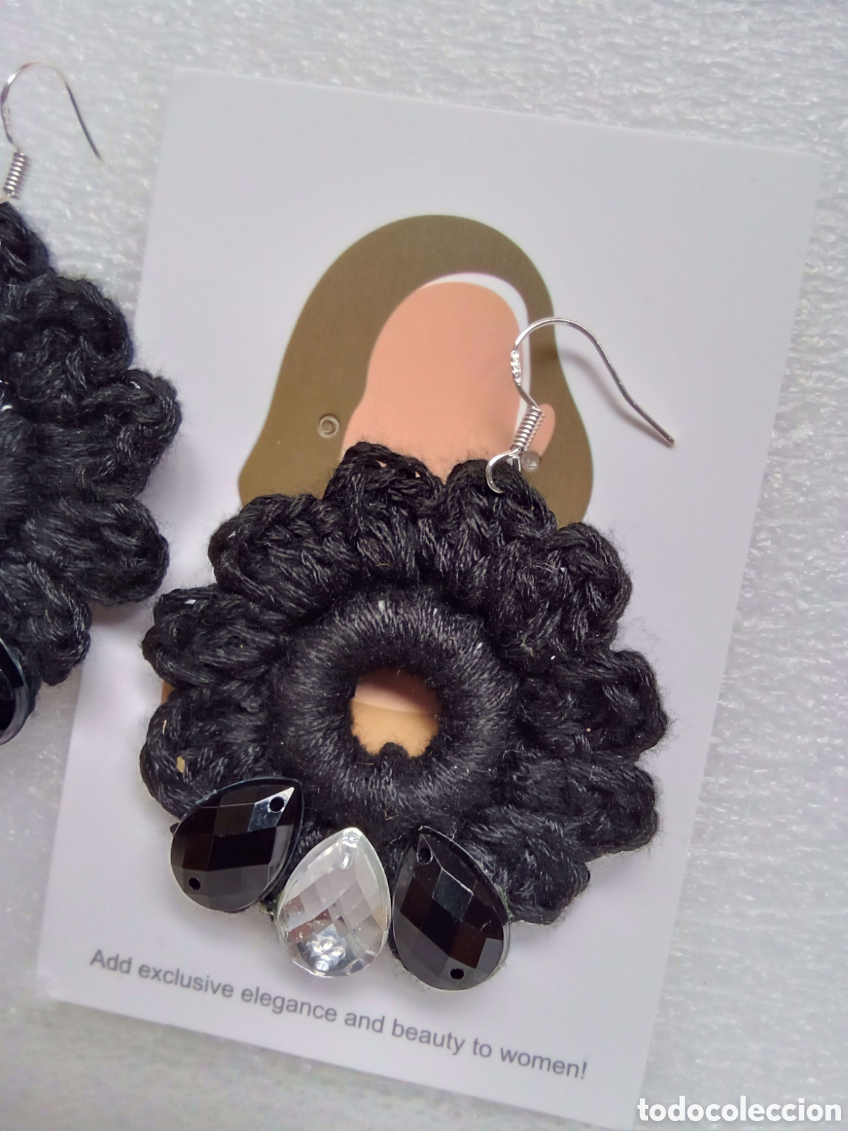 Joyeria: Pendientes a crochet enganche chap en plata s925 - Foto 2
