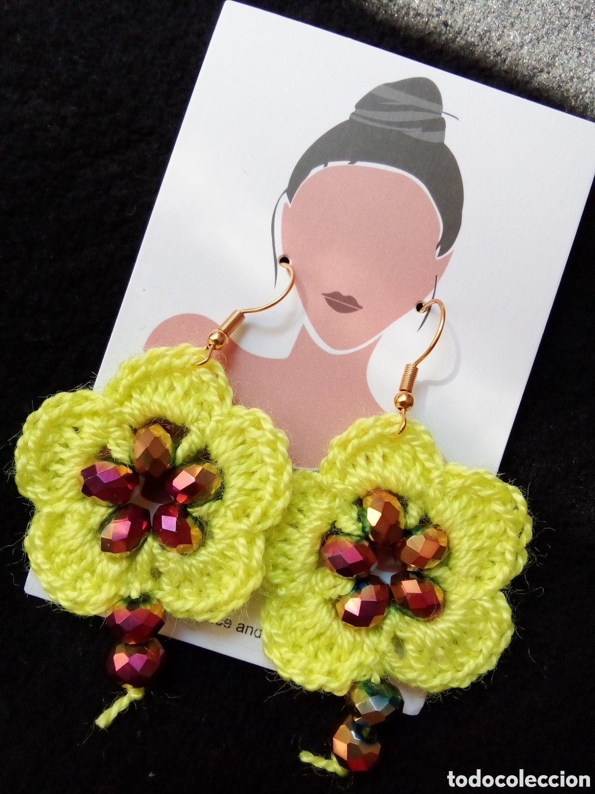 Joyeria: Pendientes a crochet acero inox - Foto 1