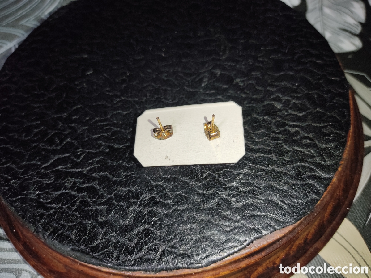 Joyeria: Pendientes con ba&ntilde;o de oro y perlas.A&ntilde;os 70. - Foto 5