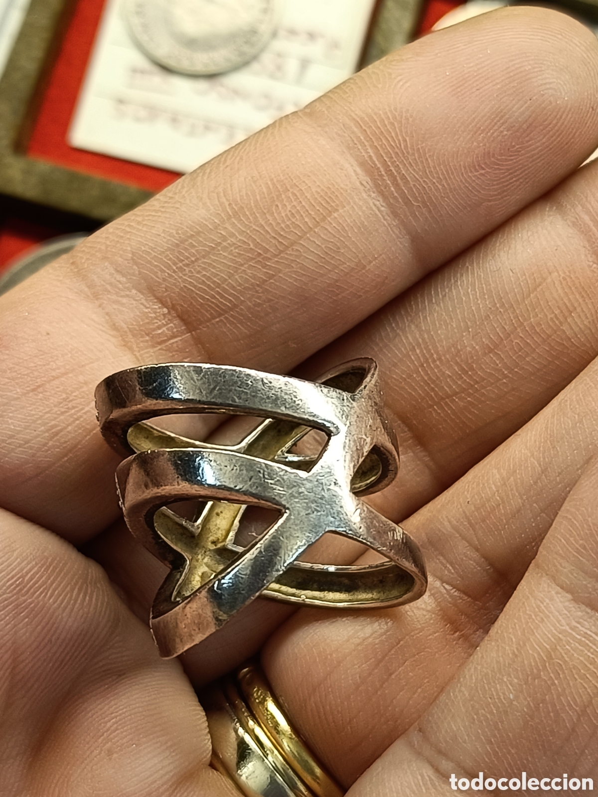 Joyeria: ANTIGUO ANILLO ELABORADO EN PLATA 925 CON MARQUESITAS - Foto 9